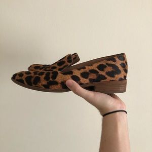 Calf hair loafers